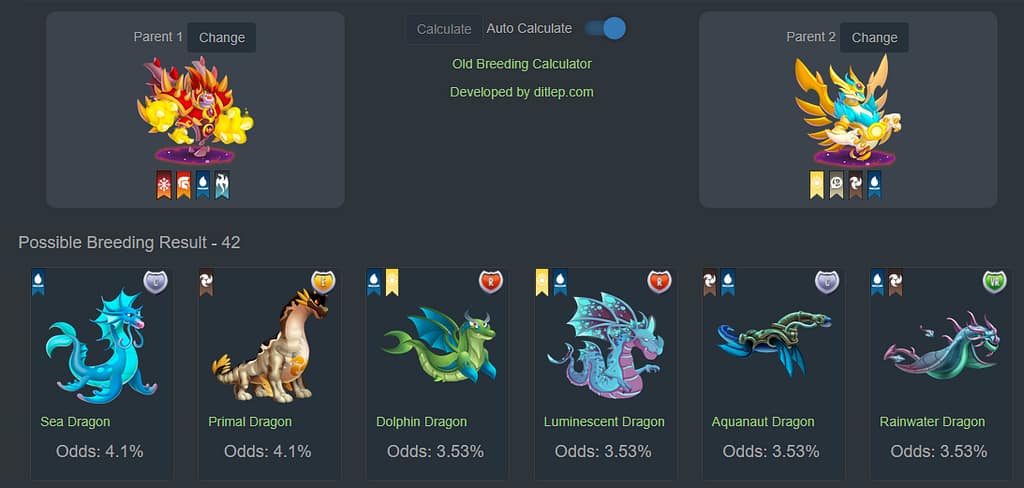 Breeding Dragon City